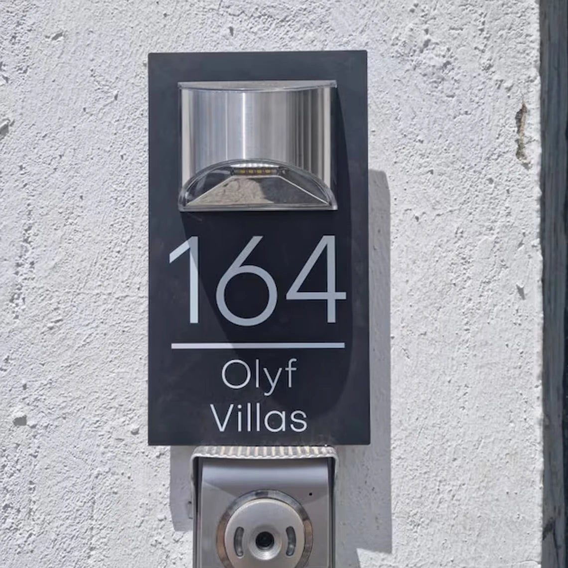 Solar-Powered Door Plaque