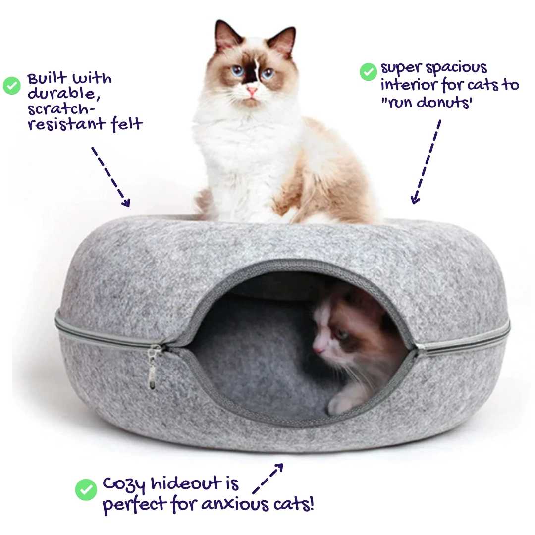 PurrHeaven Donut Cat Cave - Large Size