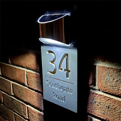 Solar-Powered Door Plaque