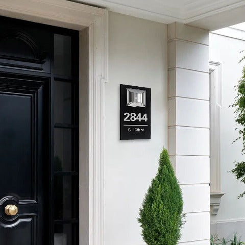 Solar-Powered Door Plaque