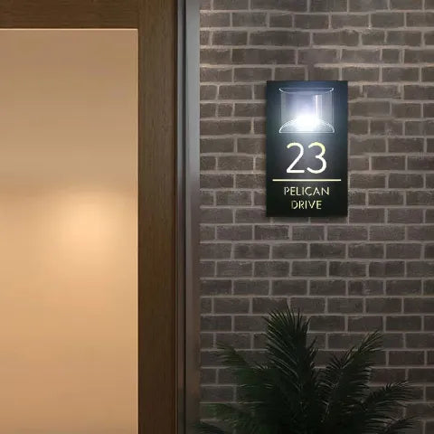 Solar-Powered Door Plaque